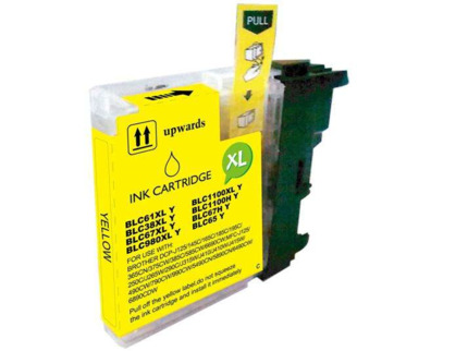 Compatible Brother LC980XL/LC1100XL/LC985XL Amarillo Cartucho de Tinta Generico - Reemplaza LC980Y/LC1100Y/LC985Y