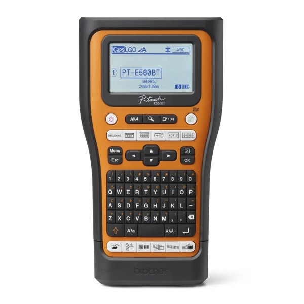 Brother PT-E560BTSP Rotuladora Electronica Bluetooth - Con Conexion a PC - Pantalla LCD - Ancho Max. de Cinta 18mm - Velocidad d
