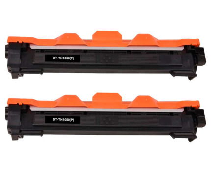 Compatible Brother TN1050 Negro Pack de 2 Cartuchos de Toner