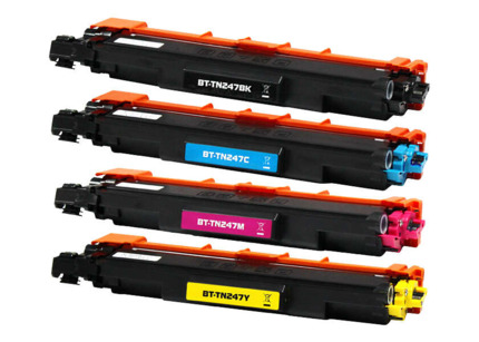 Compatible Brother TN247/TN243 Pack de 4 Cartuchos de Toner