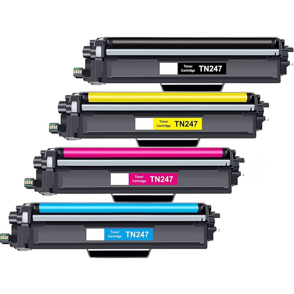 Compatible Brother TN247/TN243 Pack de 4 Cartuchos de Toner