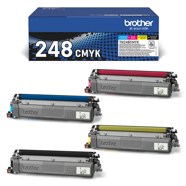 Brother TN248CMYK Pack de 4 Cartuchos de Toner Originales - TN248VAL