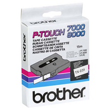 Brother TX231 Cinta Laminada Original de Etiquetas - Texto Negro sobre Fondo Blanco - Ancho 12mm x 15 metros