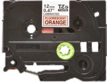 Brother TZeB31 Cinta Laminada Fluorescente Original de Etiquetas - Texto negro sobre fondo naranja - Ancho 12mm x 5 metros