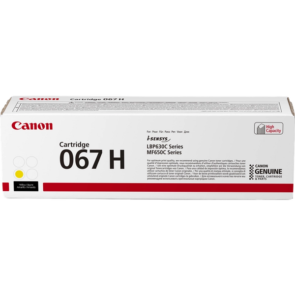 Canon 067H Amarillo Cartucho de Toner Original - 5103C002