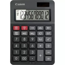 Canon AS-120 II Calculadora de Sobremesa con Pantalla LCD de 12 Digitos - Funciones de Marcacion, Inversion y Memoria de Gran To