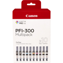 Canon PFI300 Pack de 10 Cartuchos de Tinta Originales - 4192C008