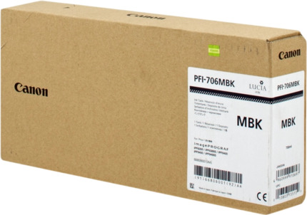 Canon PFI706 Negro Mate Cartucho de Tinta Original - 6680B001
