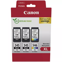 Canon PG-545XL/CL-546XL Multipack de 3 Cartuchos de Tinta Originales - 8286B013