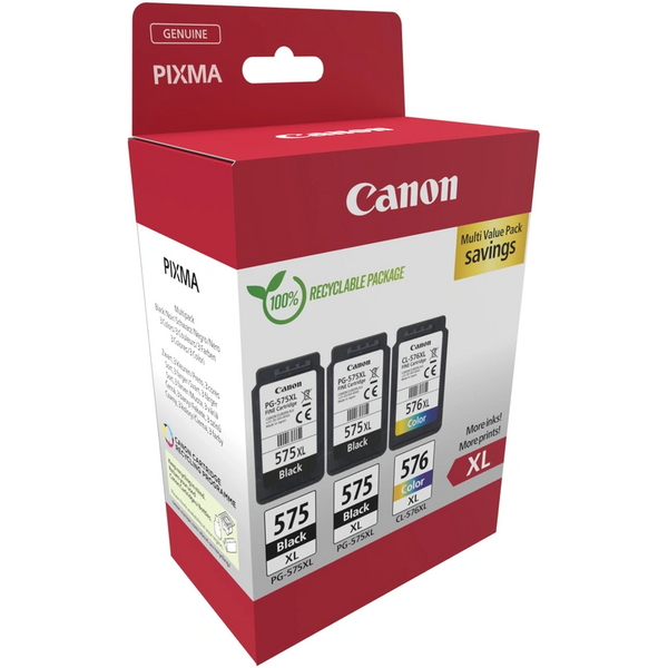 Canon PG-575XL/CL-576XL Multipack de 3 Cartuchos de Tinta Originales - 5437C004