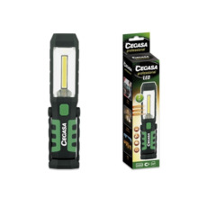 Cegasa Profesional Linterna Magnetica LED - COB Lateral, LED Superior y Luz de Emergencia - Gancho Ajustable 360Âº  - Funciona c