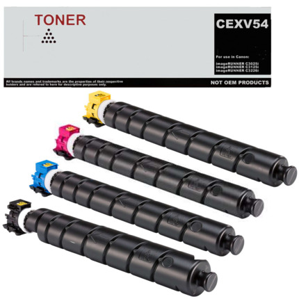 CEXV54 pack 4 toner compatible con Canon 1394C002 1395C002 1396C002 1397C002