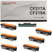 CF217A / CF219A pack 6 toner y 1 tambor (drum) negro compatible con HP CF217A / CF219A