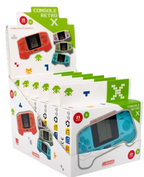Comansi Pack 6 Consolas Retro X PortÃ¡tilÂ - 23+ Juegos - Pantalla Monocroma - DiseÃ±o Compacto - Estilo Vintage - Ideal para Vi