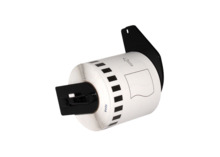 Compatible Brother DK22113 - Etiquetas de Tamaño personalizado - Ancho 62mm x 15,24 metros - Texto negro sobre fondo transparent