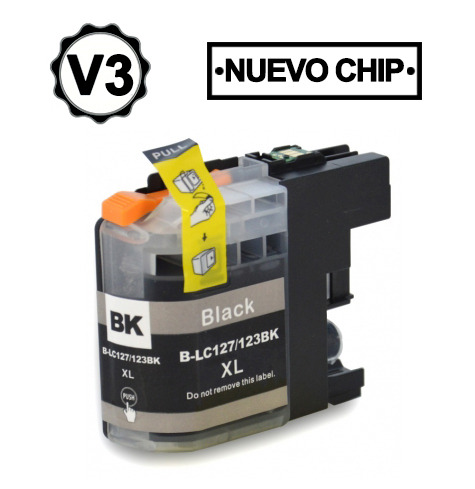 Compatible Brother LC123XL/LC121XL Negro Cartucho de Tinta - Reemplaza LC123BK/LC121BK