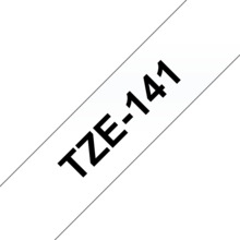 Compatible Brother TZe141 Cinta Laminada Generica de Etiquetas - Texto negro sobre fondo transparente - Ancho 18mm x 8 metros
