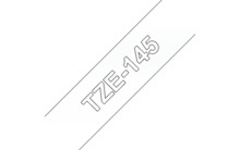 Compatible Brother TZe145 Cinta Laminada Generica de Etiquetas - Texto blanco sobre fondo transparente - Ancho 18mm x 8 metros