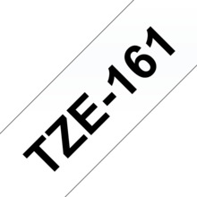 Compatible Brother TZe161 Cinta Laminada Generica de Etiquetas - Texto negro sobre fondo transparente - Ancho 36mm x 8 metros