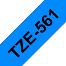Compatible Brother TZe561 Cinta Laminada Generica de Etiquetas - Texto negro sobre fondo azul - Ancho 36mm x 8 metros