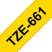 Compatible Brother TZe661 Cinta Laminada Generica de Etiquetas - Texto negro sobre fondo amarillo - Ancho 36mm x 8 metros