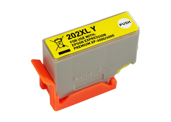 Compatible Epson 202XL Amarillo Cartucho de Tinta - Reemplaza C13T02H44010/C13T02F44010