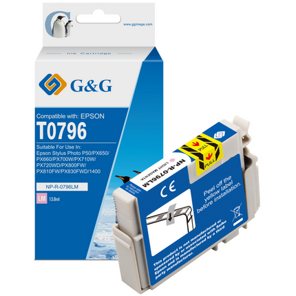 Compatible G&G Epson T0796 Magenta Light Cartucho de Tinta Generico - Reemplaza C13T07964010