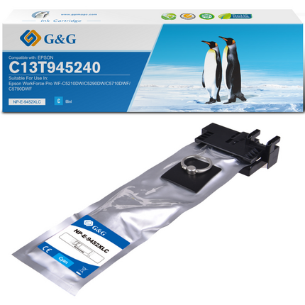 Compatible G&G Epson T9452 Cyan Cartucho de Tinta Pigmentada Generico - Reemplaza C13T945240
