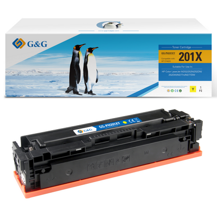 Compatible G&G HP CF402X/CF402A Amarillo Cartucho de Toner Generico - Reemplaza 201X/201A