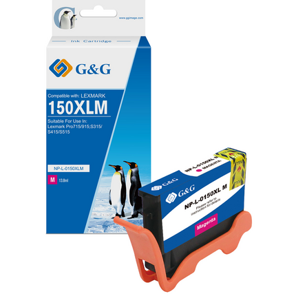 Compatible G&G Lexmark 150XL Magenta Cartucho de Tinta - Reemplaza 14N1616E/14N1646E/14N1609E