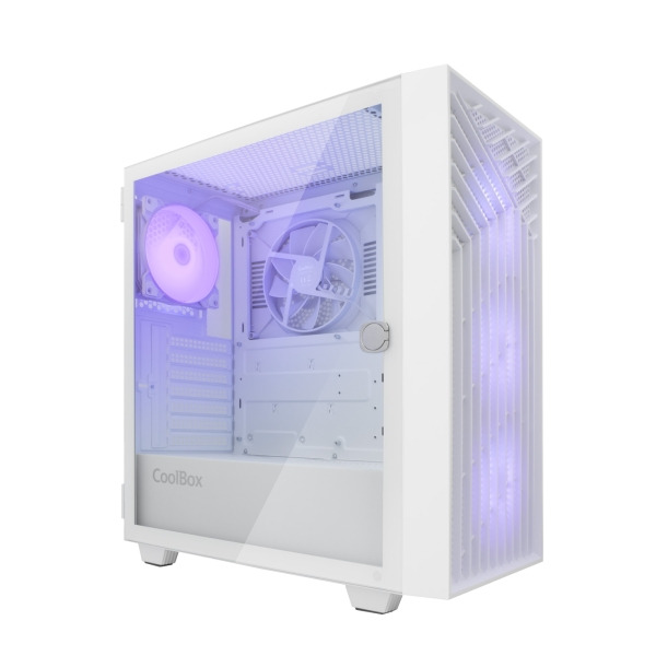 Coolbox GA300 GridLine Caja Torre ATX, Micro ATX, Mini-ITX - Lateral Cristal Templado - Tamaño HDD 2.5", 3.5" - USB-A 3.0, USB-