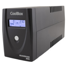 Coolbox Guardian3 SAI 800VA UPS 480W - 2x Schukos - USB - RJ45 - Proteccion Completa Frente a Picos de Tension y Cortes de Sumin