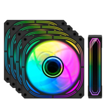 Coolbox Infinity Pro Kit 4 Ventiladores ARGB - Efecto Tunel de Infinito - Silencioso - Rodamiento Hidraulico - Gran Flujo de Air