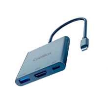 CoolBox MiniDock C31 USB-C - 1x HDMI 4K, 1x USB 3.2 Gen1, 1x USB-C PD - Compatible con PC, MAC y Consolas - Aluminio - Color Gri