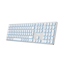 Coolbox Moonlight B431 Teclado Inalambrico - RF 2.4G y Bluetooth 5.1 - Teclas ABS Redondeadas Silencioso - Retroiluminado con 7