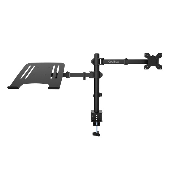 Coolbox MP01 Soporte de Mesa Giratorio e Inclinable para Portatil y Monitor/TV 8Kg de Hasta 32" - Color Negro