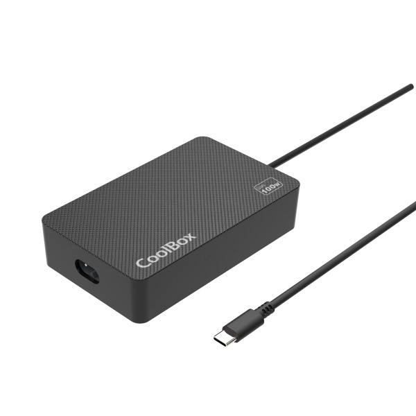 Coolbox NB100 Cargador de Pared GaN 100W - USBâC - PD3.0 Para Carga Rapida Inteligente - Seleccion Automatica de Voltaje - Col