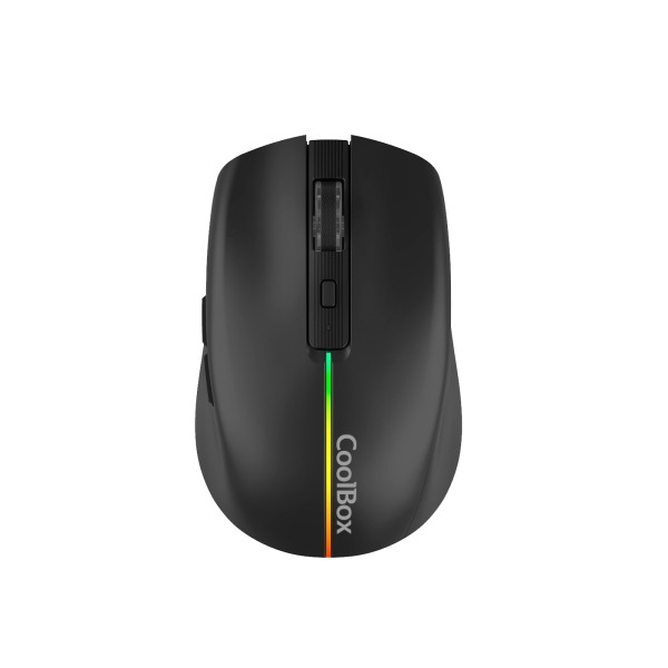 Coolbox W01 Raton Gaming Inalambrico 1600dpi - 6 Botones - Iluminacion RGB - Color Negro