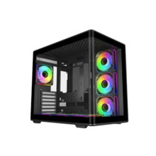 Cooler Master Elite 600 Caja Semitorre ATX/MicroATX/Mini-ITX - 4 Ventiladores 120mm RGB - Vista Panoramica - Doble Camara - Audi