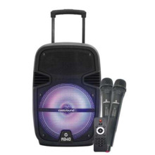 Coolsound A340 Altavoz Amplificado Bluetooth 250W 8" - USB, Entrada Mic. Jack 6.3mm - Iluminacion LED - 2 Microfono Incluidos -