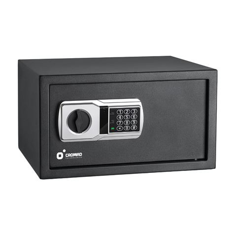 Cromad Caja Fuerte Electronica - Alto Nivel de Seguridad - De 3 a 8 Digitos - Bisagras Ocultas - Incluye Llave de Emergencia - 2