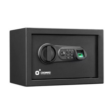 Cromad Caja Fuerte Electronica - Alto Nivel de Seguridad - De 4 a 8 Digitos - Huella Dactilar - Bisagras Ocultas - Incluye Llave