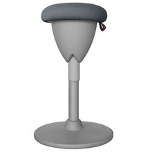 Cromad Design Taburete Multiusos - Asiento con Altura Ajustable - Giro de 360º - Tejido a Prueba de Agua - Color Gris