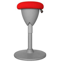 Cromad Design Taburete Multiusos - Asiento con Altura Ajustable - Giro de 360º - Tejido a Prueba de Agua - Color Rojo/Gris