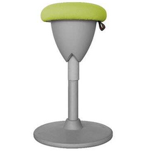 Cromad Design Taburete Multiusos - Asiento con Altura Ajustable - Giro de 360º - Tejido a Prueba de Agua - Color Verde/Gris