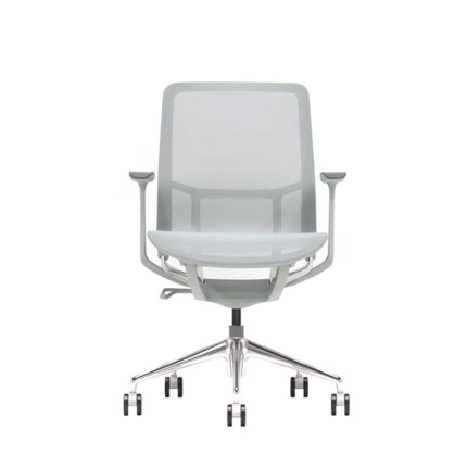 Cromad Gama Sense Elegance Silla de Oficina - Piston de Gas de Grado 4 - Respaldo Ergonomico - Malla Elastica 3D Transpirable - Reposabrazos Ajustables - Color Gris