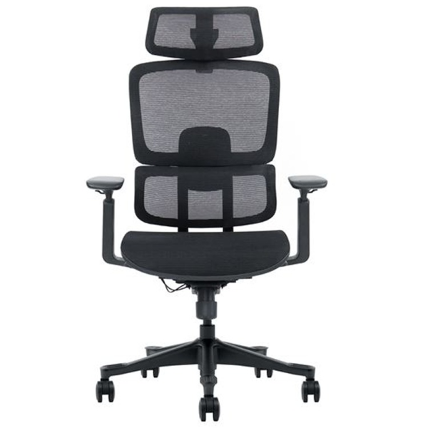 Cromad Senior SE1400 Silla de Oficina - Altura Ajustable con Elevador de Gas de Grado 4 - Reposacabezas y Respaldo Regulables - (1)
