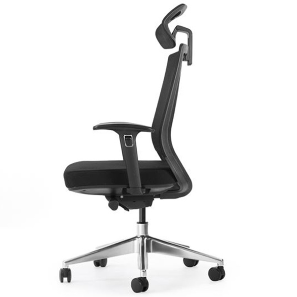 Cromad Senior SE1600 Silla de Oficina - Altura Ajustable con Elevador de Gas de Grado 4 - Soporte Lumbar y Reposacabezas Ajustab (2)