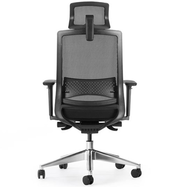 Cromad Senior SE1600 Silla de Oficina - Altura Ajustable con Elevador de Gas de Grado 4 - Soporte Lumbar y Reposacabezas Ajustab (4)