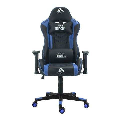 Cromad Serie Dragon Silla Gaming Premium - Altura Regulable con Piston de Gas Clase 2 - Reclinable hasta 180º - Cojines Lumbar